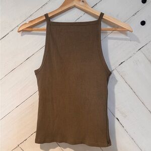 Sage Green Ribbed Tank Top
